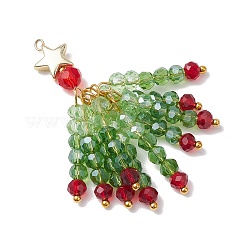 3Pcs Glass Beaded Tassel Big Pendants&nbsp;PALLOY-JF02983