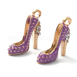 2Pcs Alloy Enamel Stilettos Pendants&nbsp;ENAM-YW0002-30C