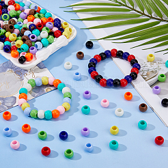 300Pcs Opaque Acrylic Beads&nbsp;SACR-DC0001-18