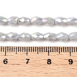 Opaque Solid Color Electroplate Glass Beads Strands&nbsp;EGLA-N013-P4mm-B05