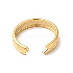 Ion Plating(IP) 304 Stainless Steel Scale Pattern Open Cuff Ring for Men Women&nbsp;RJEW-I085-16G