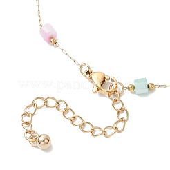 Shell & 304 Stainless Steel Column Link Bracelets for Women&nbsp;BJEW-JB12380