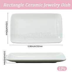 1Pc Rectangle Ceramic Jewelry Dish&nbsp;AJEW-BBC0002-48