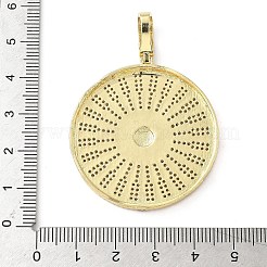 Brass Micro Pave Cubic Zirconia Pendants&nbsp;KK-L239-015G