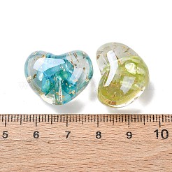 Transparent Resin & Dyed Natural Shell Beads&nbsp;RESI-G119-09