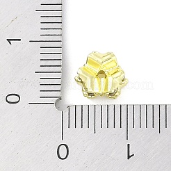 Brass Pave Clear Cubic Zirconia Beads&nbsp;LS-KK-F875-13G