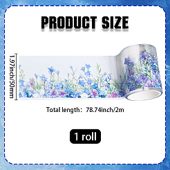 1 Roll Flower Pattern Stickers PET Adhesive Tape&nbsp;DIY-GF0012-37