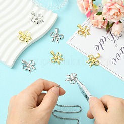 8Pcs 2 Colors Brass Pendants&nbsp;KK-CJ0003-23