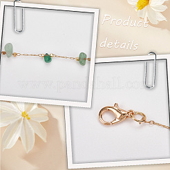 Natural Jade Chips and Alloy Link Chains Neck Strap for Eyeglasses&nbsp;AJEW-WH20070-024C