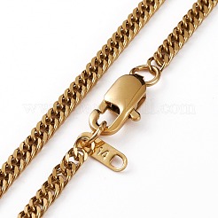Unisex 304 Stainless Steel Curb Chain Necklaces & Bracelets Jewelry Sets&nbsp;SJEW-JS01171