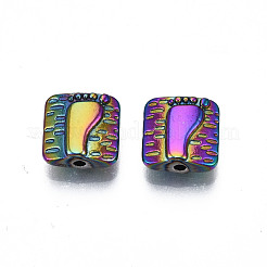 Rack Plating Rainbow Color Alloy Beads&nbsp;PALLOY-S180-359
