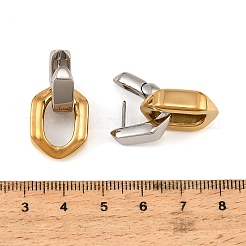 304 Stainless Steel Hoop Dangle Earrings for Women&nbsp;SA-CBAABBA-16GP