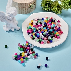 375Pcs 15 Colors Round Natural White Jade Beads and Elastic Thread&nbsp;DIY-SZ0004-21