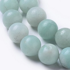 Round Natural Amazonite Bead Strands&nbsp;X-G-I183-02-8mm