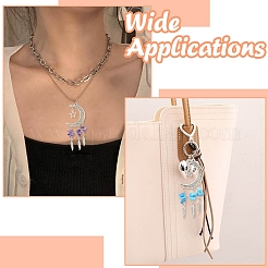 10Pcs 5 Colors Tibetan Style Alloy with Mixed Stone Chip Big Pendants&nbsp;PALLOY-CJ00159