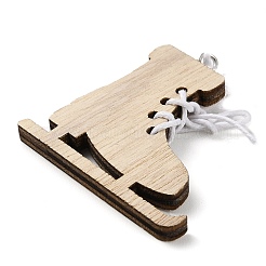 Christmas Unfinished Wood Pendant Decorations&nbsp;LS-WOOD-D026-01B