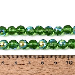 Electroplate Transparent Glass Beads Strands&nbsp;EGLA-N024-01A-C02
