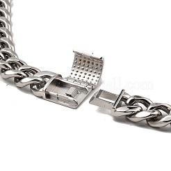 304 Stainless Steel Cuban Link Chain Necklaces&nbsp;NJEW-D050-01E-P