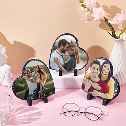 Sublimation Blank Slate Rock Stone Photo Frame&nbsp;DIY-WH0504-686A