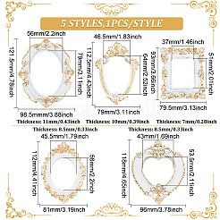 5Pcs 5 Style Resin Picture Frame&nbsp;AJEW-FG0002-34