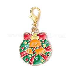 Christmas Alloy Enamel Pendant Decorations&nbsp;HJEW-JM03649