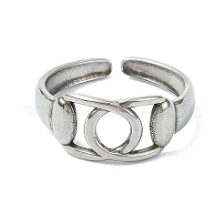 304 Stainless Steel Cuff Rings for Women&nbsp;RJEW-M019-47G
