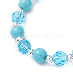 Cross Alloy Rhinestone Charm Bracelets&nbsp;BJEW-JB12882-01