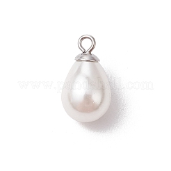 Natural Cultured Freshwater Pearl Teardrop Pendants&nbsp;PALLOY-JF03360