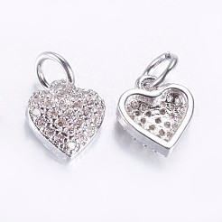 Long-Lasting Plated Brass Micro Pave Cubic Zirconia Charms&nbsp;ZIRC-F069-41P