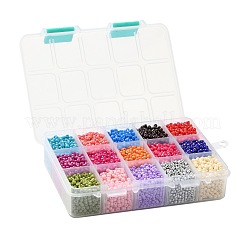 375G 15 Colors Baking Paint Glass Seed Beads&nbsp;SEED-JP0004-03-3mm