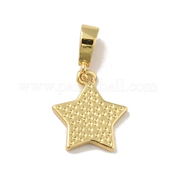 Brass Micro Pave Cubic Zirconia Pendants&nbsp;KK-B059-38G