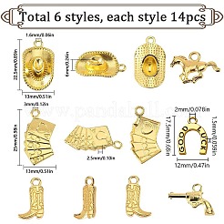 84Pcs 6 Styles Alloy Pendants&nbsp;FIND-SC0013-31