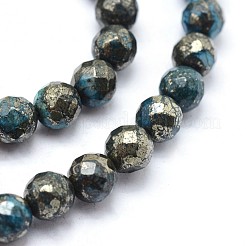 Dyed Natural Pyrite Beads Strands&nbsp;G-F582-C05