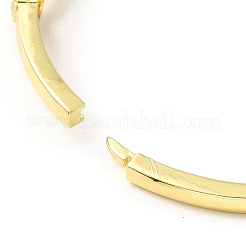 Rectangle & Donut Colorful Cubic Zirconia Hinged Bangle&nbsp;BJEW-G659-02G