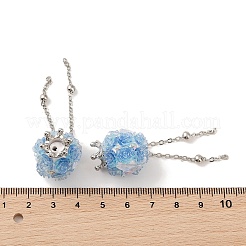 Handmade Polymer Clay Rhinestone Tassel Dangle Beads&nbsp;CLAY-H003-01P-04