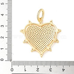 Brass Micro Pave Cubic Zirconia Pendants&nbsp;KK-U053-12G