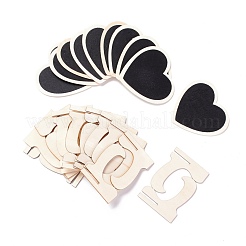 Heart Wooden Mini Chalkboard Signs&nbsp;AJEW-M035-02