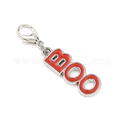 Alloy Enamel Word BOO Pendant Decorations&nbsp;HJEW-JM04368