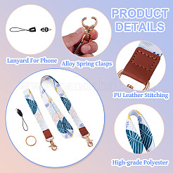1 Set Polyester Mobile Straps&nbsp;HJEW-TA0001-40A