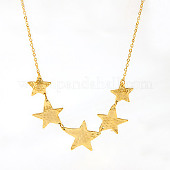 Stylish 304 Stainless Steel Star Moon Bib Necklaces for Women&nbsp;WQ3777-1