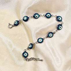 304 Stainless Steel Link Chain Bracelets High Polished&nbsp;BJEW-K265-007P-01