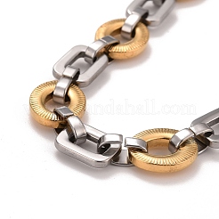 PVD Vacuum Plating 304 Stainless Steel Oval Link Chains Necklace&nbsp;STAS-E160-13GP