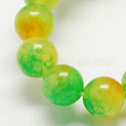 Two Tone Natural White Jade Bead Strands&nbsp;G-R165-14mm-M1