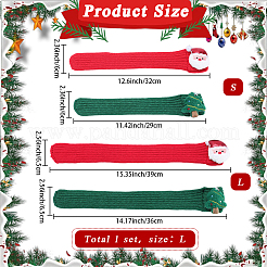 2Pcs 2 Colors Christmas Polyester Pet Scarf&nbsp;AJEW-GF0012-46A