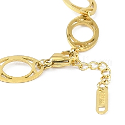 Ion Plating(IP) 304 Stainless Steel Horse Eye Link Bracelet for Women&nbsp;BJEW-K254-11A-G