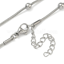 201 Stainless Steel Snake Chain Necklaces&nbsp;NJEW-R266-04P-1