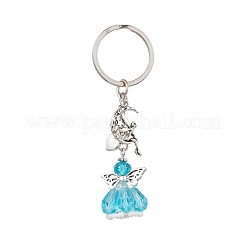 Glass & Tibetan Style Alloy Keychain&nbsp;KEYC-MZ00037-03