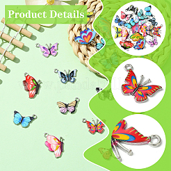 18Pcs 18 Styles Printed Alloy Pendants&nbsp;FIND-YW0005-25