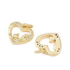 Brass Micro Pave Cubic Zirconia Pendants&nbsp;KK-P339-06G