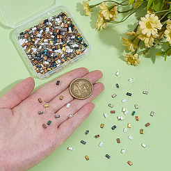 380Pcs 10 Styles 2-Hole Opaque Glass Seed Beads&nbsp;SEED-ME0001-04